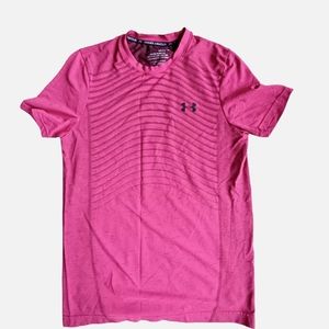 Under armour pink the seamless tee size M